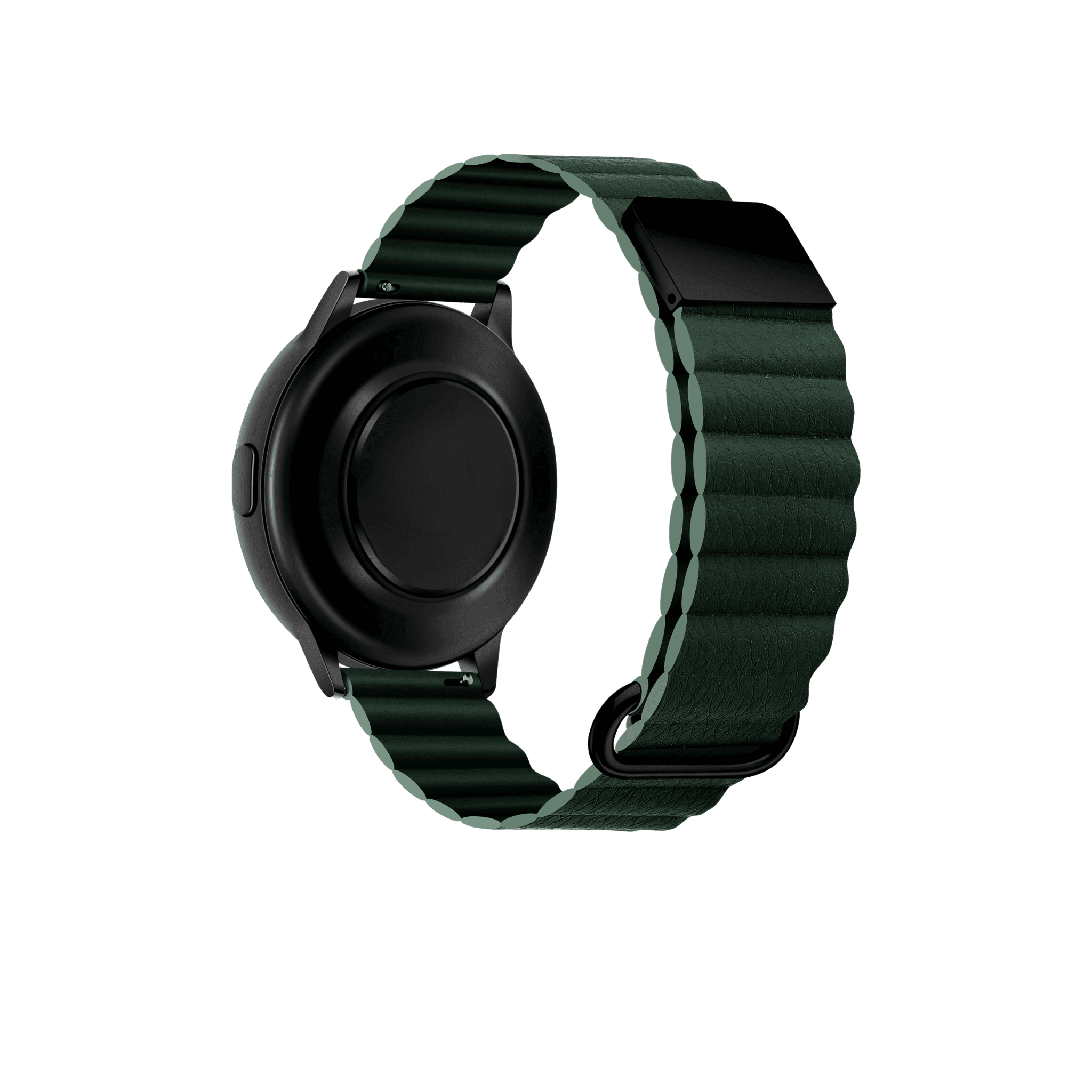 Fusion Lederarmband in Smaragdgrün – stilvolles Echtleder mit Magnetverschluss, modern und luxuriös für jede Smartwatch